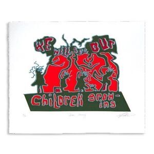 "Global Warming" : 4 color screen print